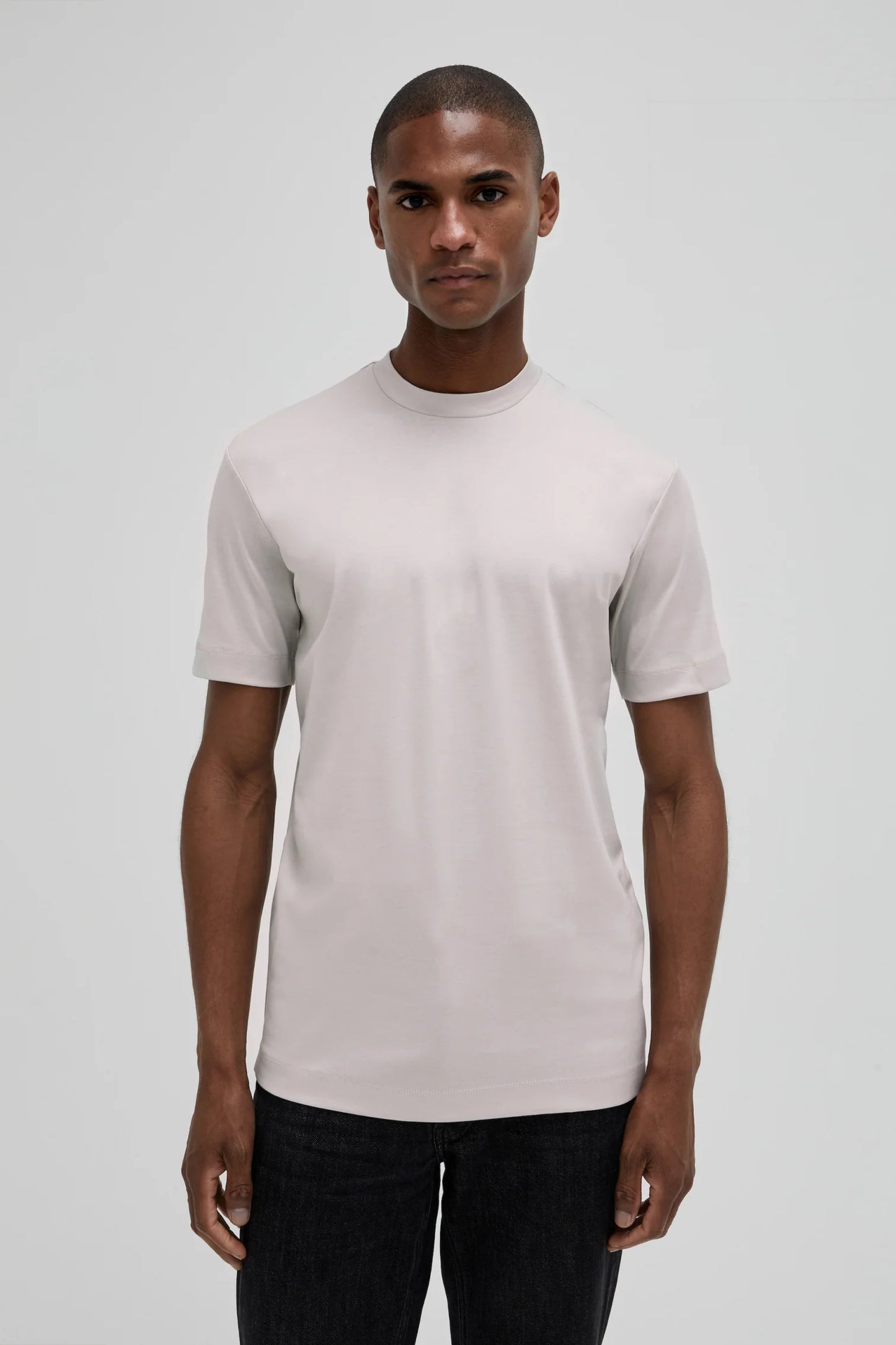 Valenza Interlock Supima T-Shirt | Pearl Grey