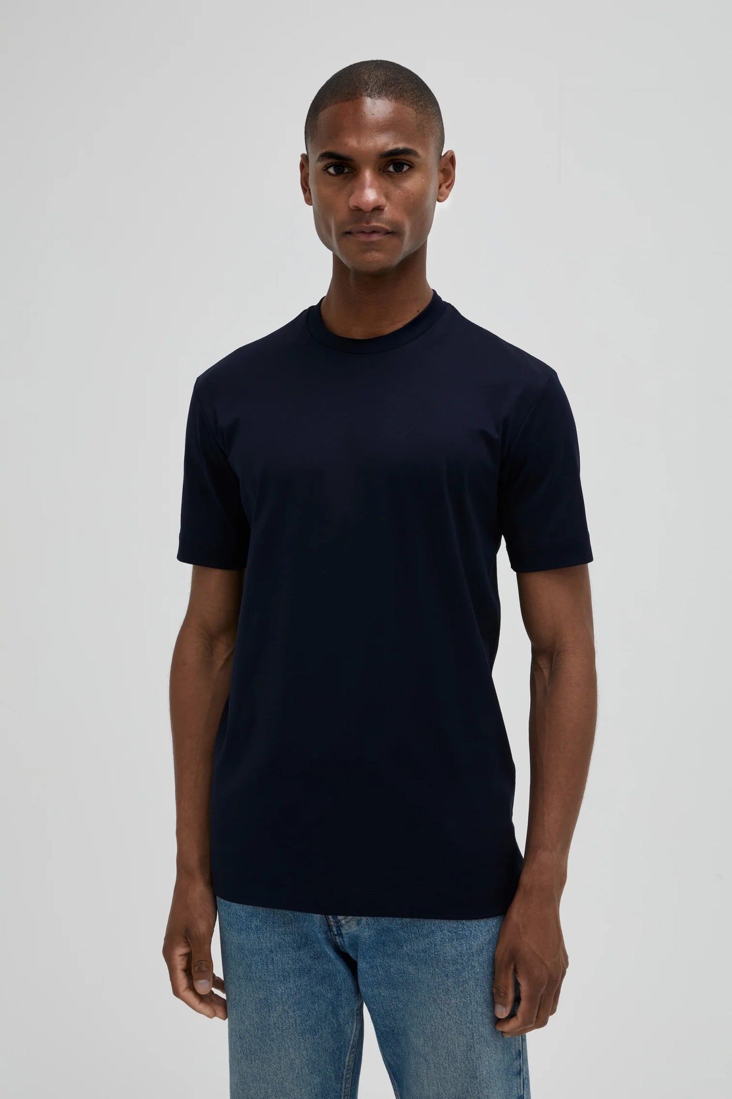 Valenza Interlock Supima T-Shirt | Navy