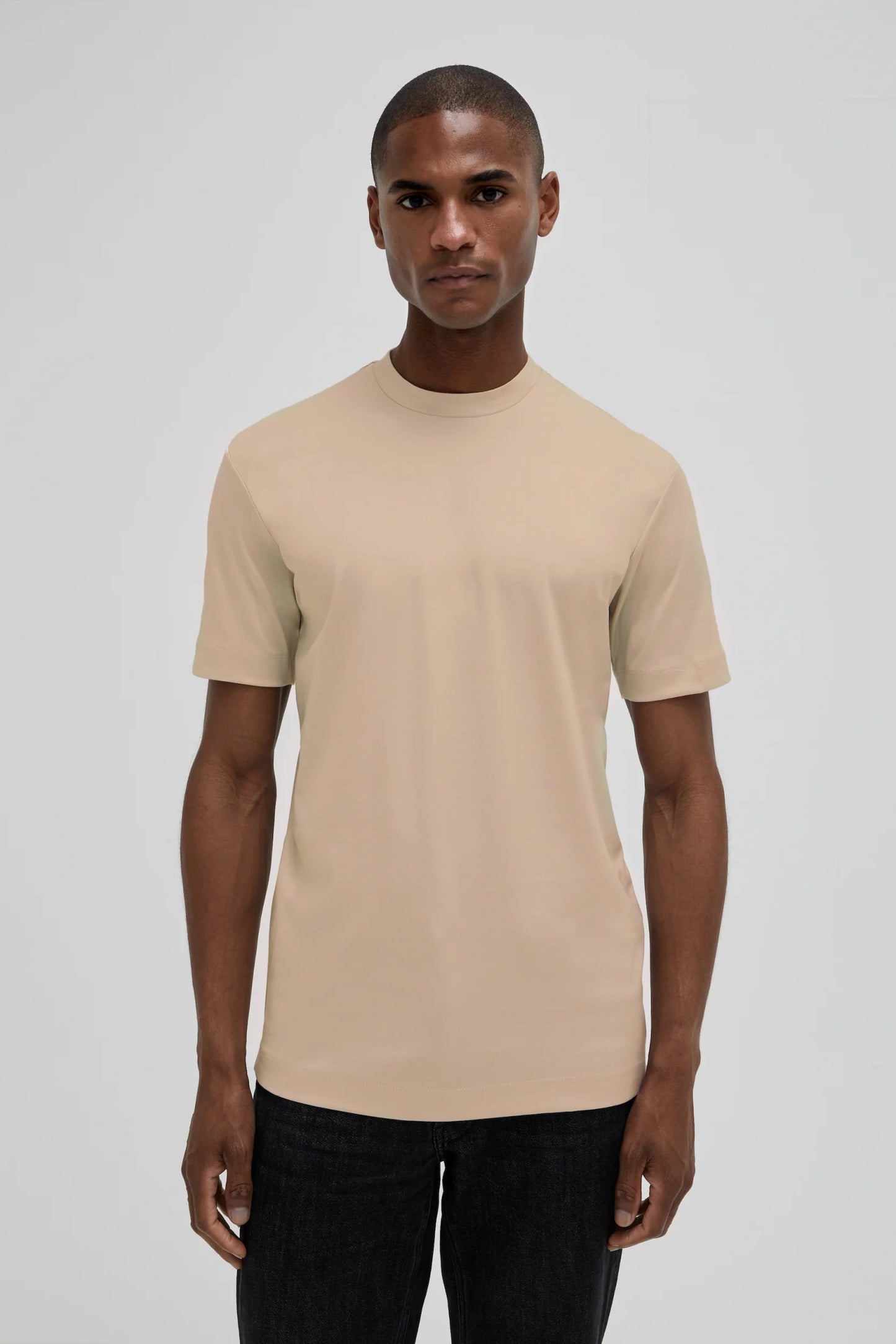 Valenza Interlock Supima T-Shirt | Beige