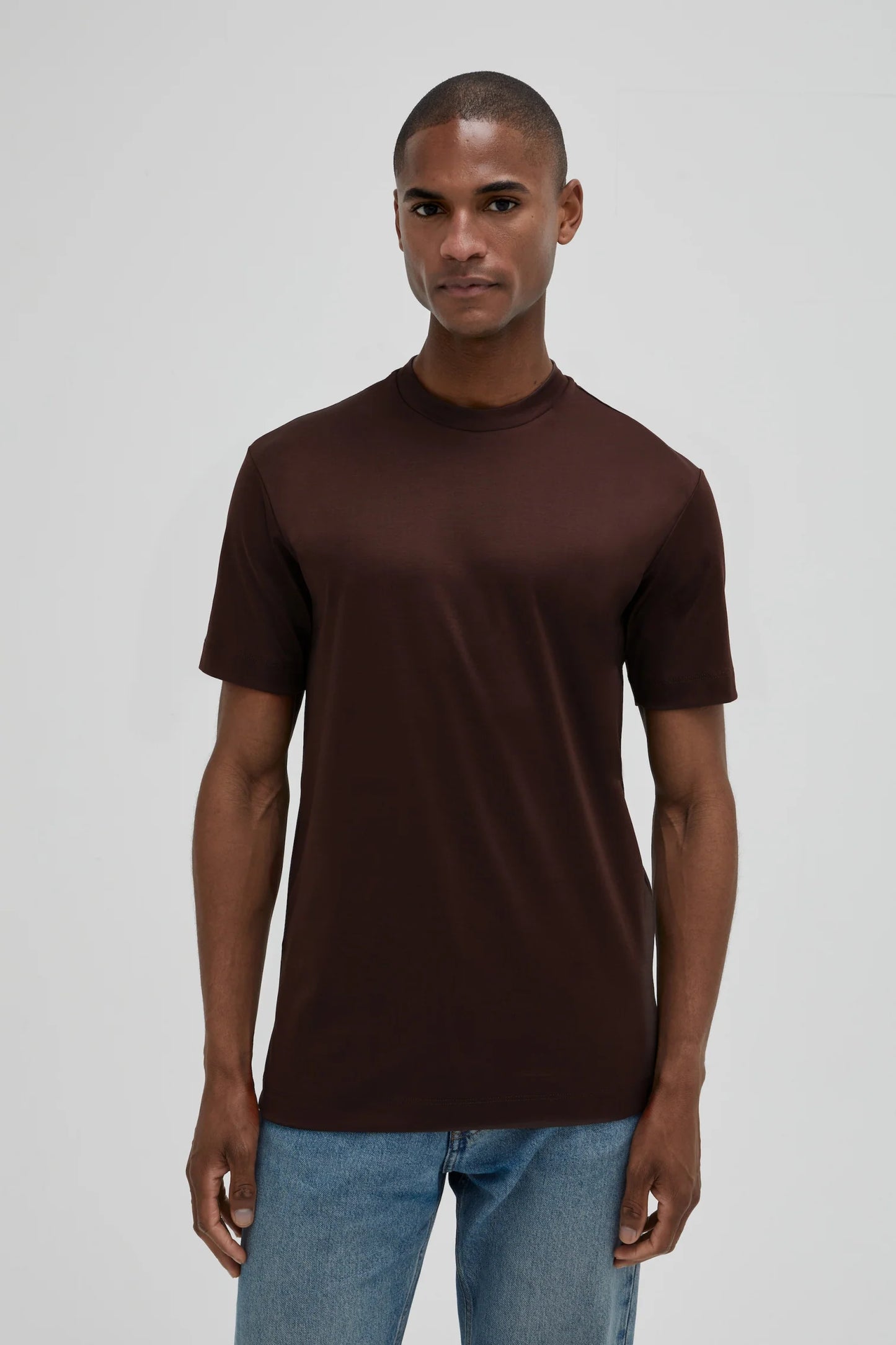 Valenza Interlock Supima T-Shirt | Ebony Brown