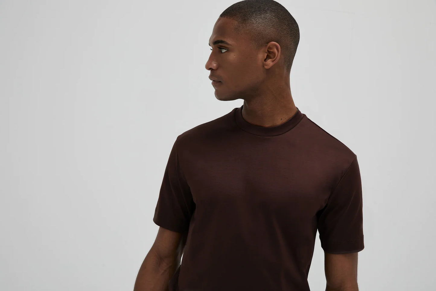 Valenza Interlock Supima T-Shirt | Ebony Brown