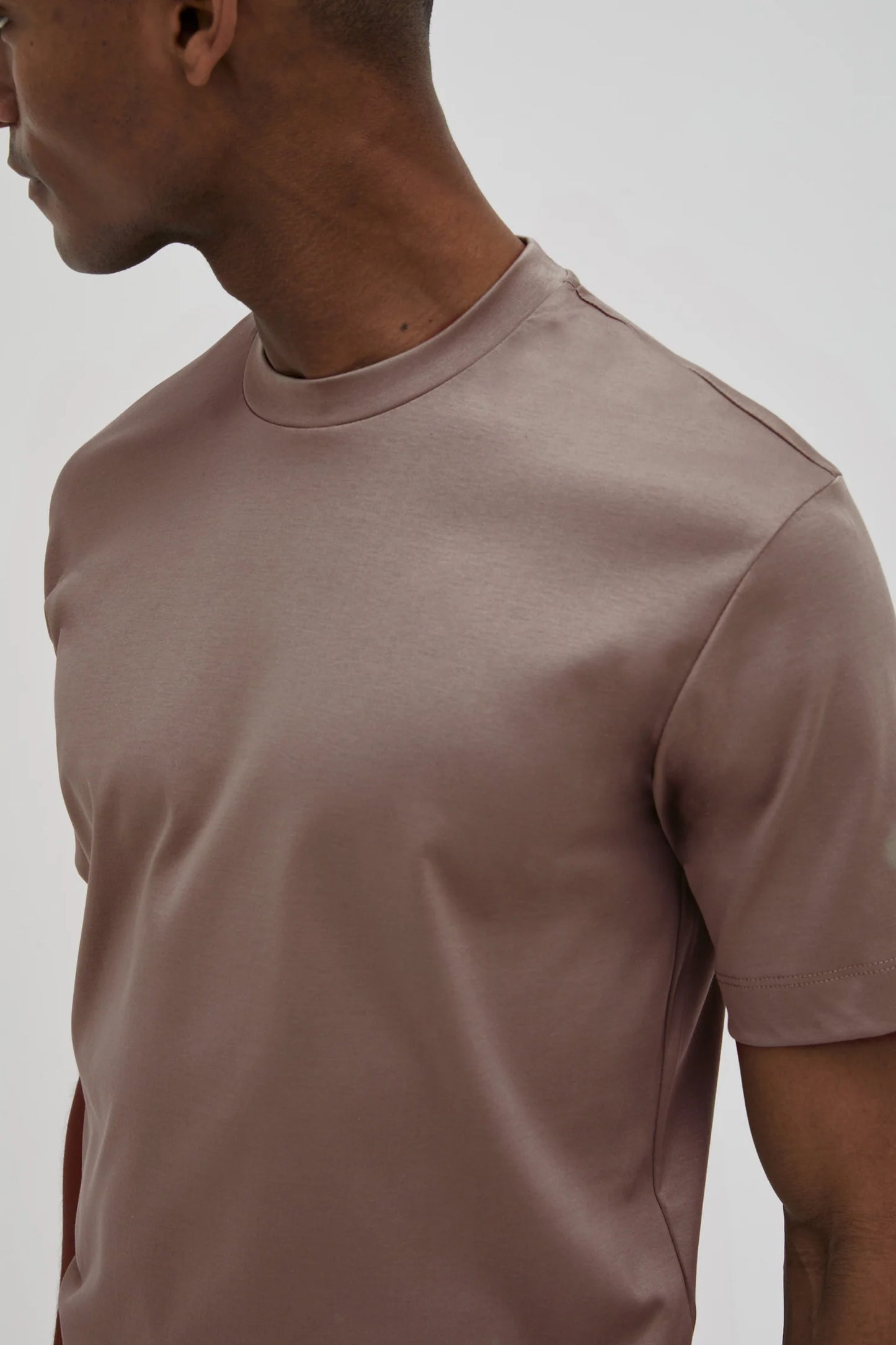 Valenza Interlock Supima T-Shirt | Lead Grey