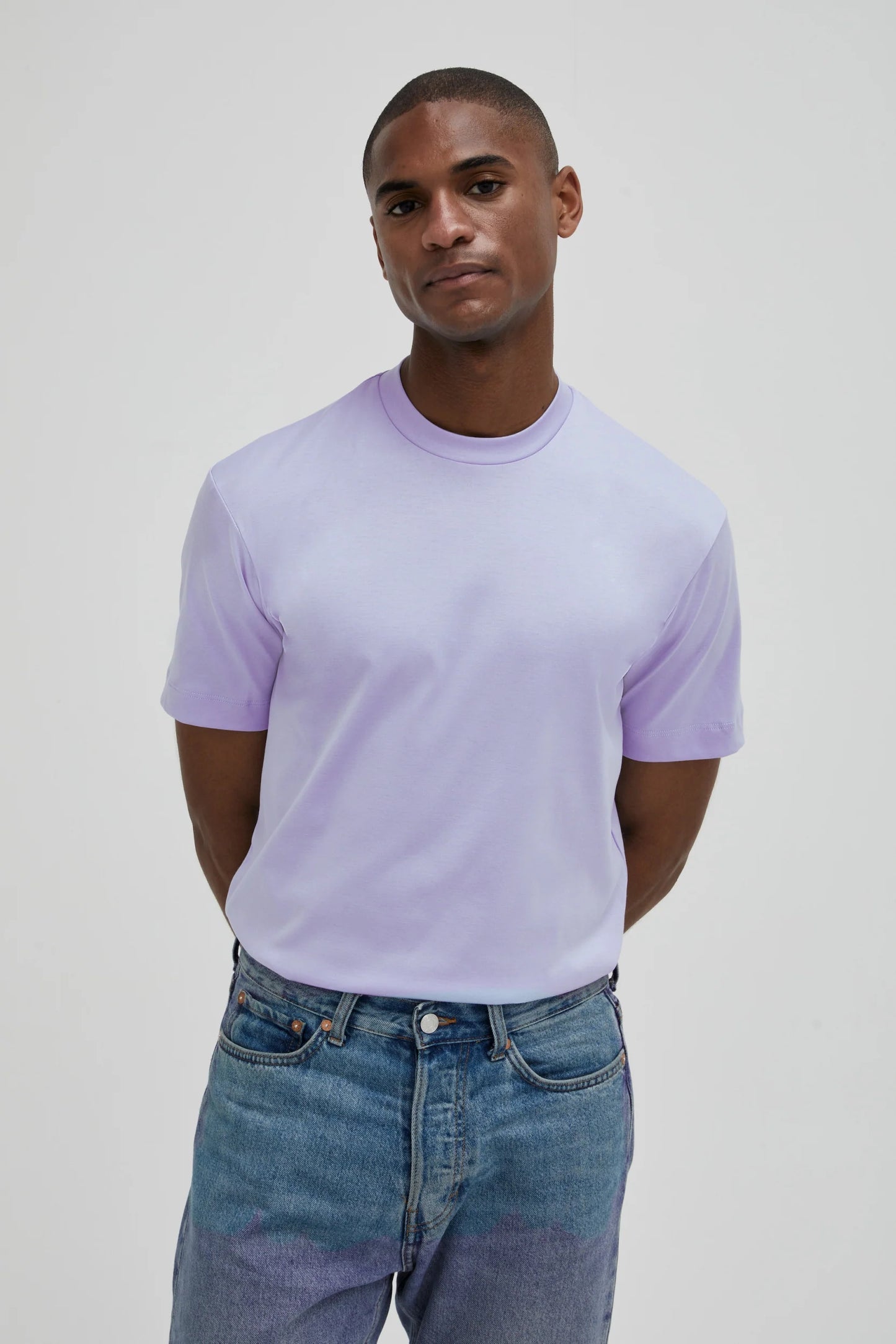 Valenza Interlock Supima T-Shirt | Light Blue