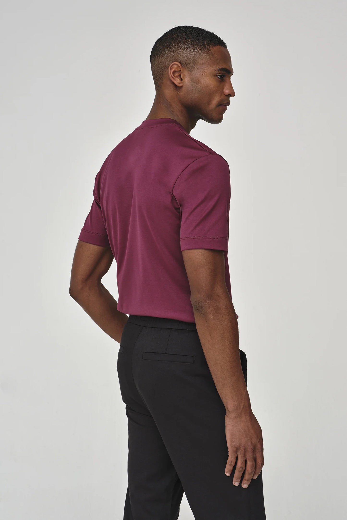 Valenza Interlock Supima T-Shirt | Aubergine