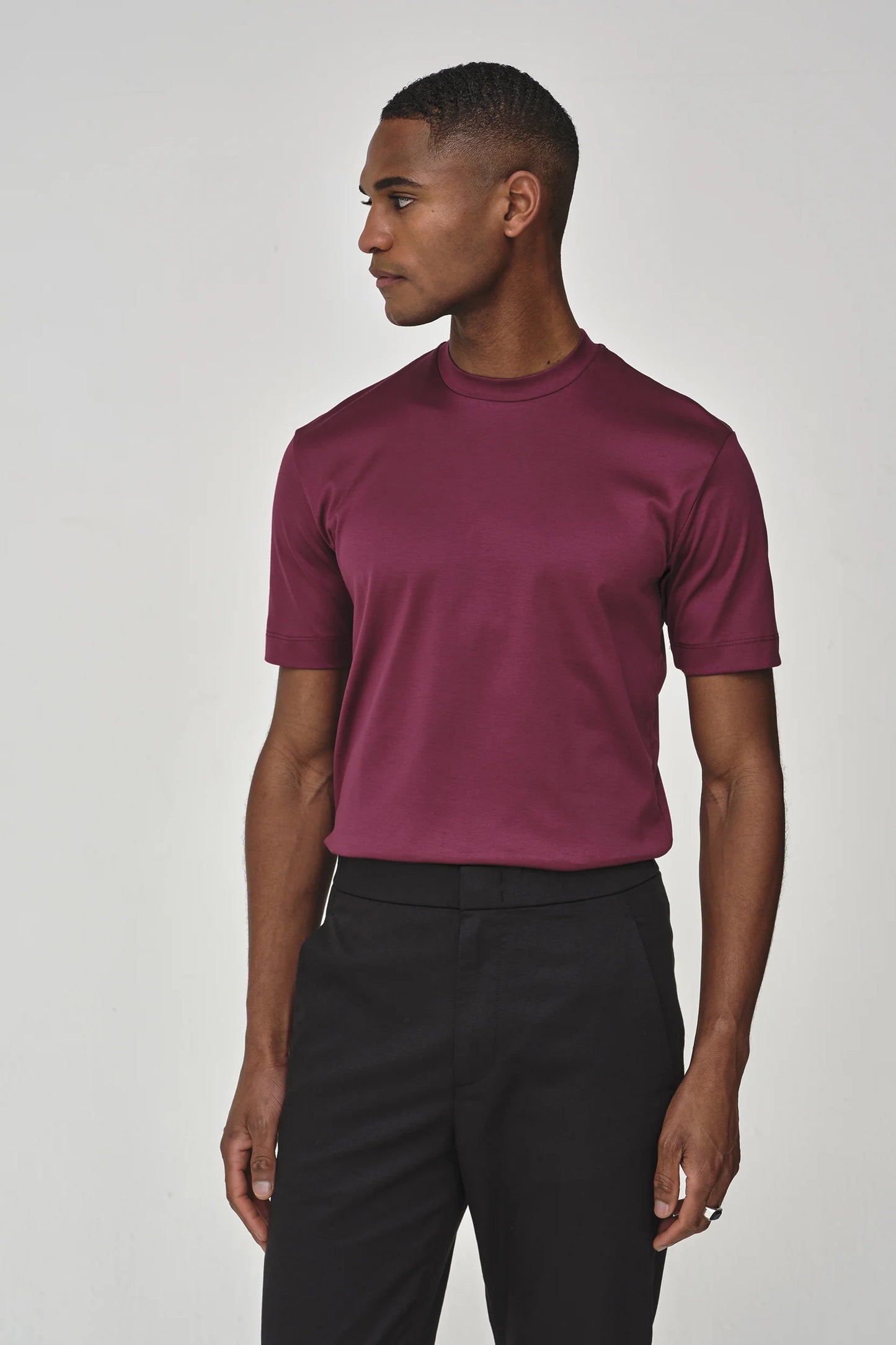 Valenza Interlock Supima T-Shirt | Aubergine