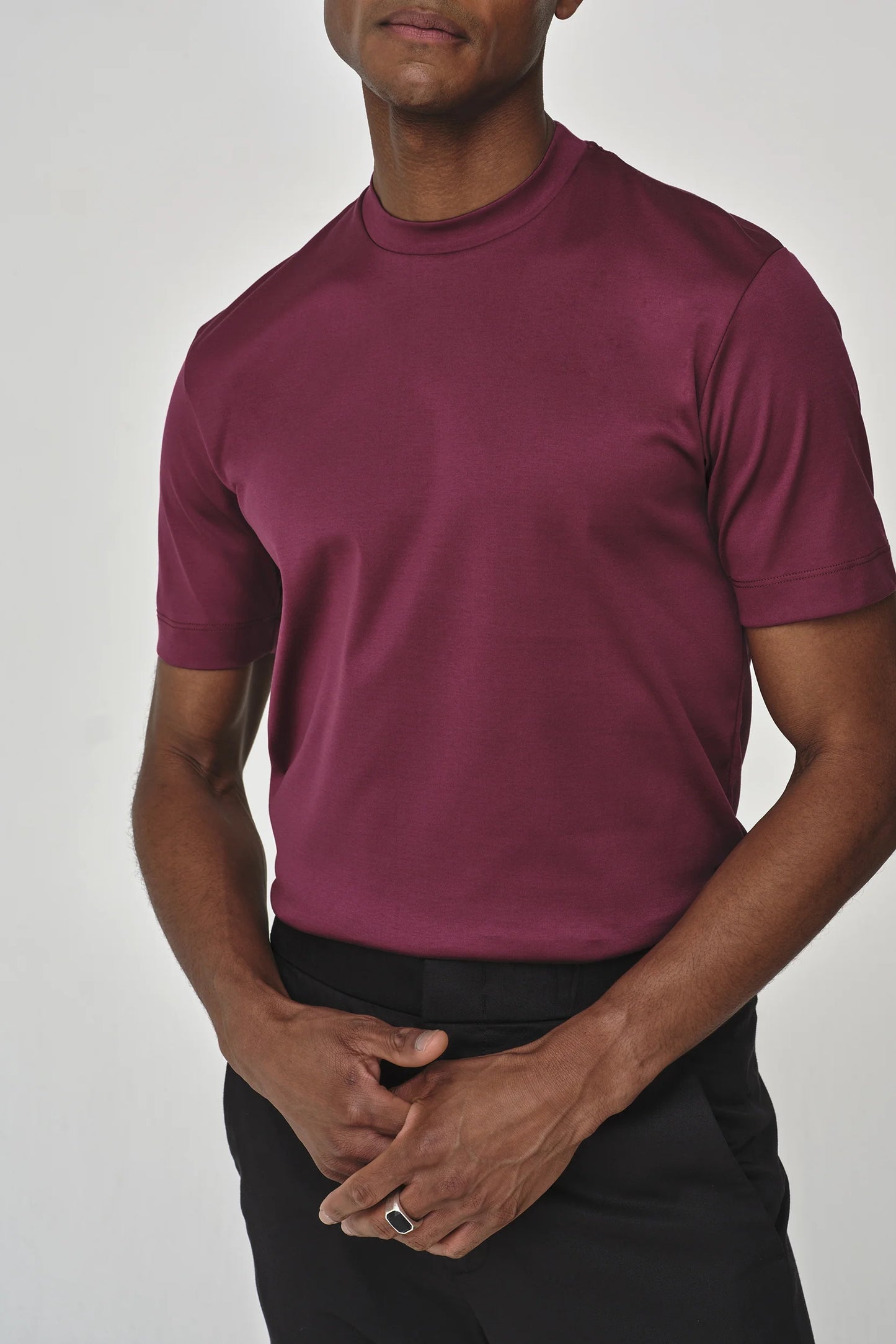 Valenza Interlock Supima T-Shirt | Aubergine