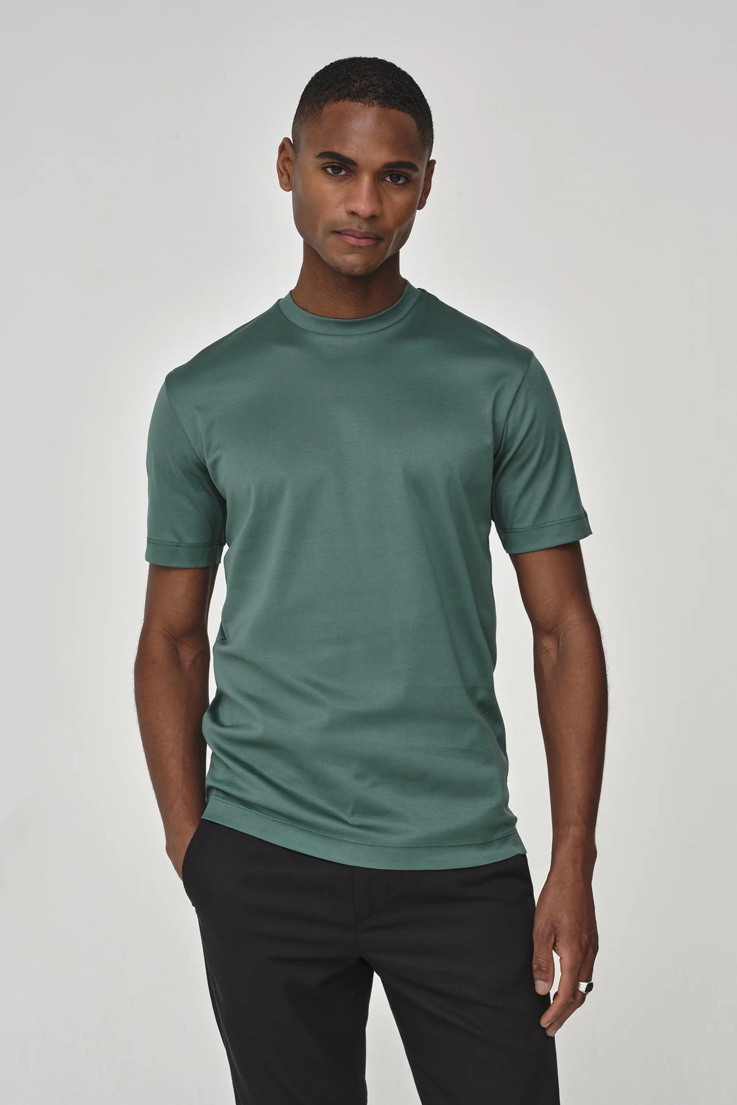 Valenza Interlock Supima T-Shirt | Emerald Green