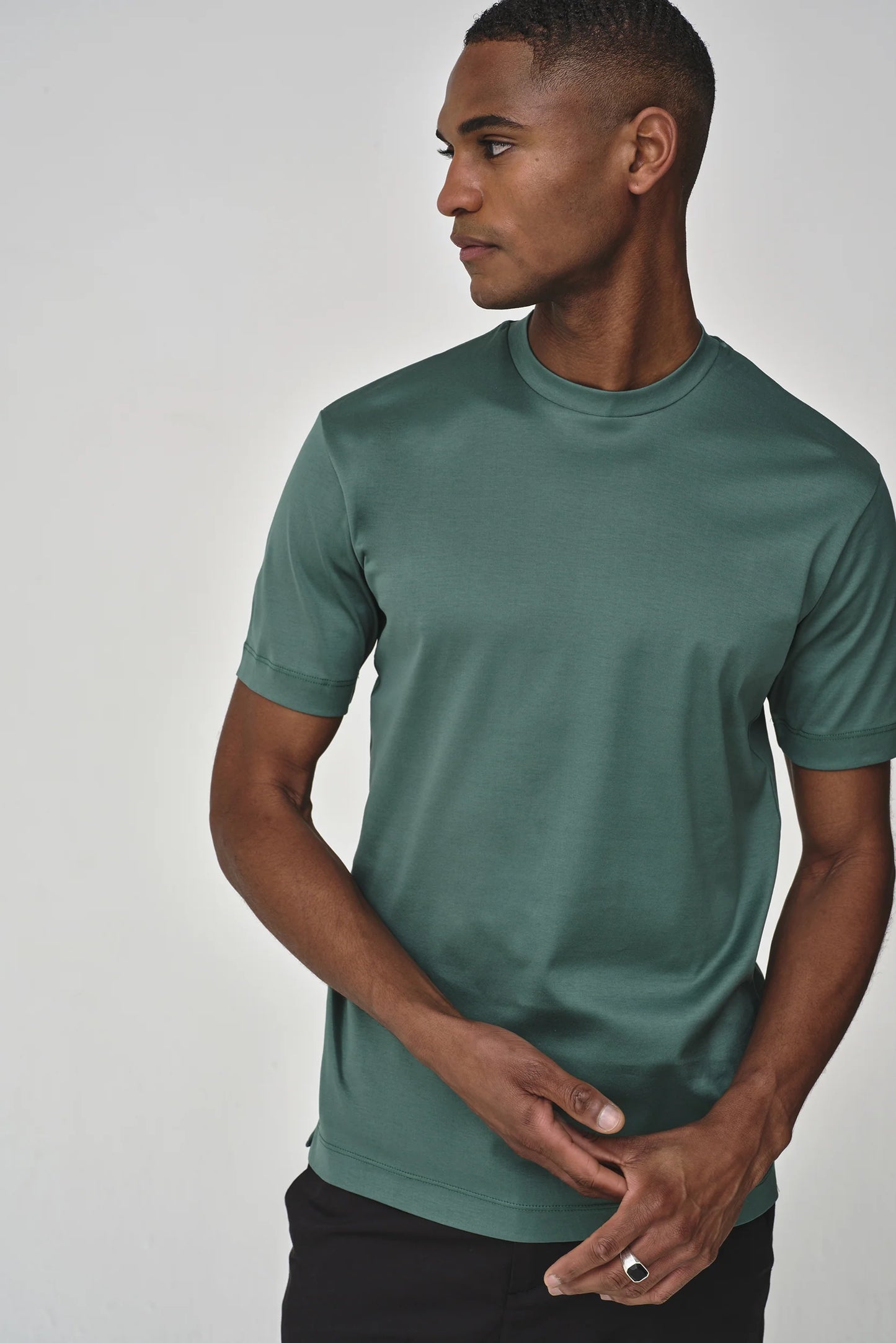 Valenza Interlock Supima T-Shirt | Emerald Green