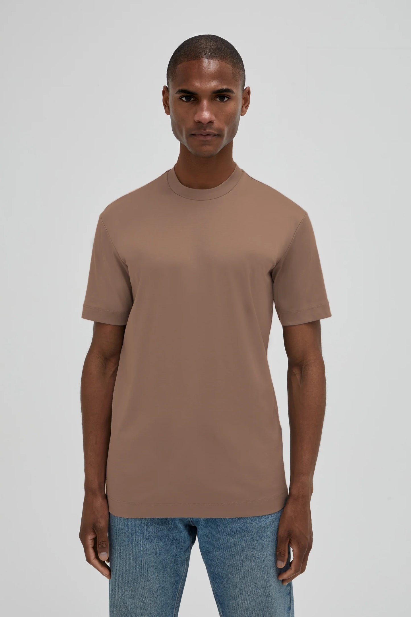 Valenza Interlock Supima T-Shirt | Corteccia Brown